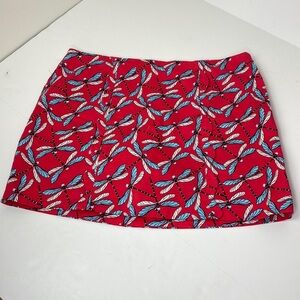 Crown & Ivy Dragon Fly Pink Scallop Skirt Skort size 16